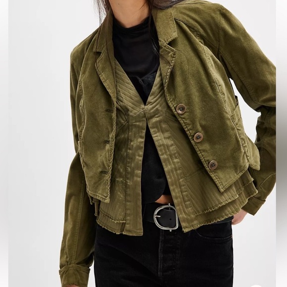 8048. Free People Orly Cord Heritage Jacket